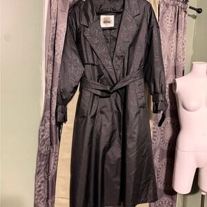VINTAGE FLEET STREET Black Trench Coat